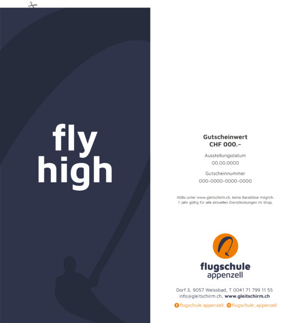 «Fly high» Wertgutschein