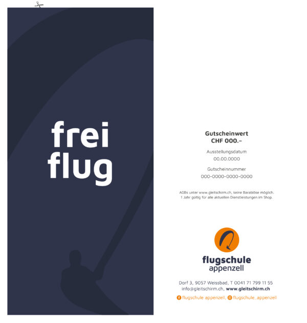 «Freiflug» Wertgutschein