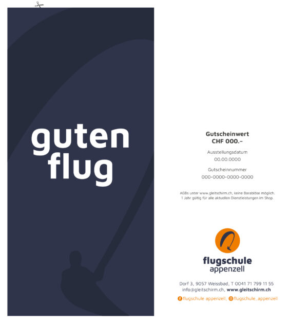 «Guten Flug» Wertgutschein