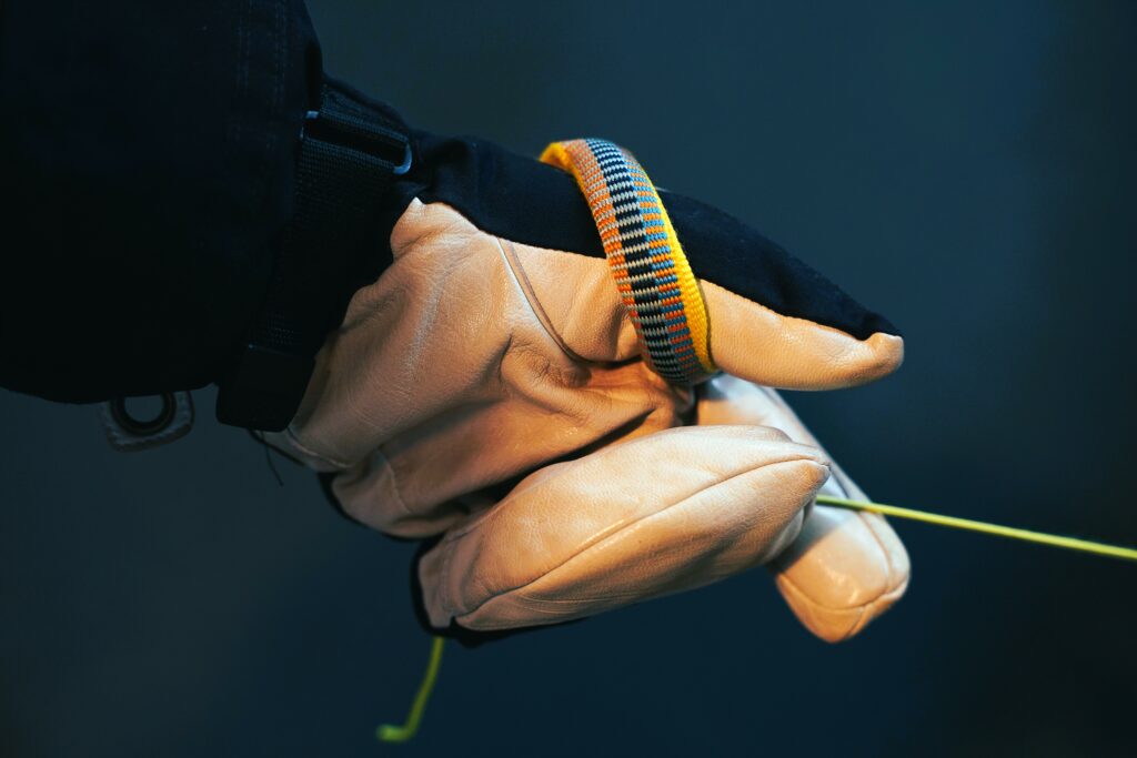 Dicke Handschuhe Bremsgriff Gleitschirm Technik: Halb-Gewickelte Technik mit dickem Handschuh