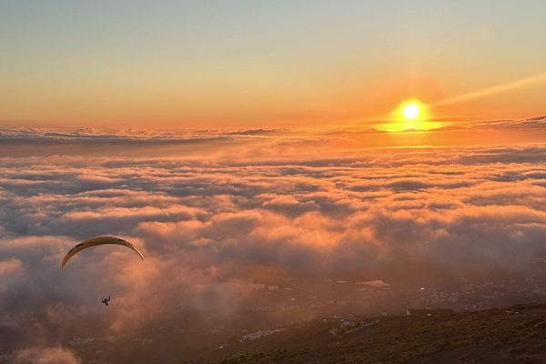 Sonnenuntergangflug